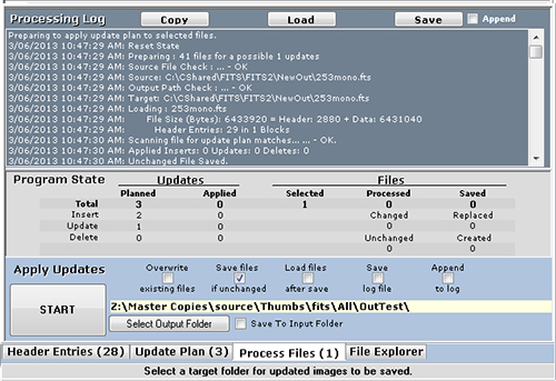 Applying updates to files