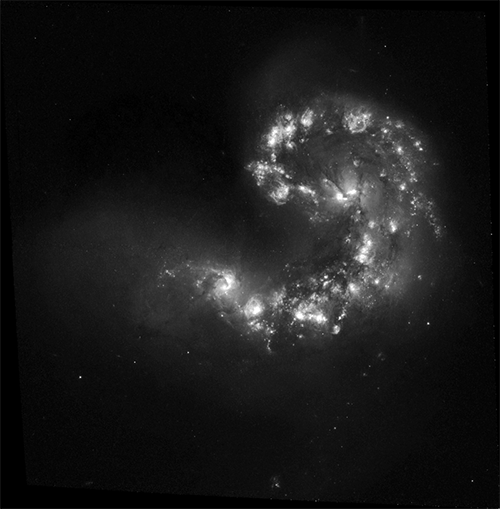 FITS image from Hubble archive loaded into Microsoft Word